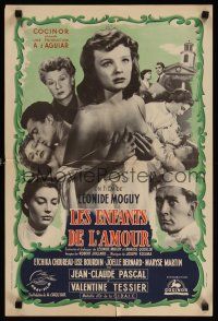 8y075 CHILDREN OF LOVE French 15x21 '53 Les enfants de l'amour, unwed mother Choureau!