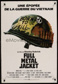 8y082 FULL METAL JACKET French 15x21 '87 Stanley Kubrick bizarre Vietnam War movie!