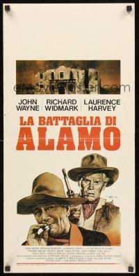 8y677 ALAMO Italian locandina R71 great different art of John Wayne & Richard Widmark!