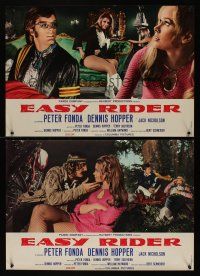 8y640 EASY RIDER 4 Italian/English photobustas '69 Peter Fonda, biker classic, Dennis Hopper!