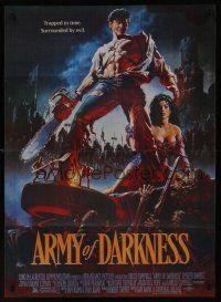 8y010 ARMY OF DARKNESS Pakistani '93 Sam Raimi, great artwork of Bruce Campbell with chainsaw hand