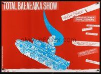 8y189 TOTAL BALALAIKA SHOW Polish 27x38 '93 great wacky art of Leningrad Cowboy in tank!