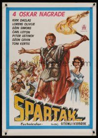 8y793 SPARTACUS Yugoslavian R75 classic Stanley Kubrick & Kirk Douglas epic, Willy art!