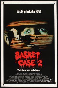 8z062 BASKET CASE 2 1sh '90 Frank Henenlotter horror comedy sequel, this time he's not alone!
