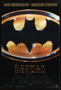 8z069 BATMAN style D matte int'l 1sh '89 Michael Keaton, Jack Nicholson, directed by Tim Burton!