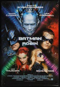 8z066 BATMAN & ROBIN int'l 1sh '97 Clooney, O'Donnell, Schwarzenegger, Thurman, Silverstone!