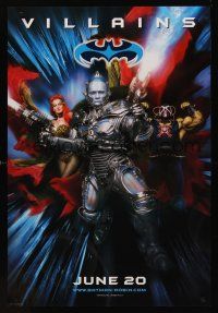8z065 BATMAN & ROBIN advance DS 1sh '97 villains Arnold Schwarzenegger & sexy Uma Thurman!