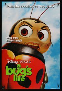 8z180 BUG'S LIFE DS 1sh '98 Walt Disney, Pixar, CG, Who you callin' lady?!