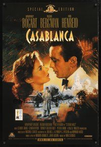 8z197 CASABLANCA video 1sh R98 Humphrey Bogart, Ingrid Bergman, Michael Curtiz classic!