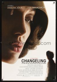 8z216 CHANGELING DS 1sh '08 extreme close-up of Angelina Jolie, Clint Eastwood directed!