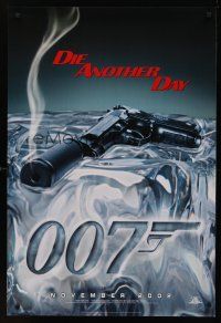 8z326 DIE ANOTHER DAY ice style teaser DS 1sh '02 Pierce Brosnan as James Bond, cool image of gun melting ice!