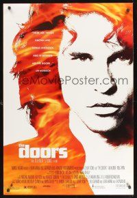 8z338 DOORS DS 1sh '90 cool image of Val Kilmer as Jim Morrison, directed by Oliver Stone!