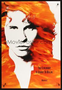8z339 DOORS teaser DS 1sh '90 cool image of Val Kilmer as Jim Morrison, directed by Oliver Stone!
