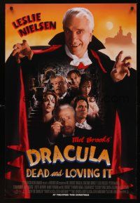 8z341 DRACULA DEAD & LOVING IT advance 1sh '95 Mel Brooks, Leslie Neilsen as a wacky vampire!