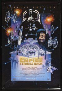 8z353 EMPIRE STRIKES BACK style C advance 1sh R97 George Lucas sci-fi classic, cool art by Drew!