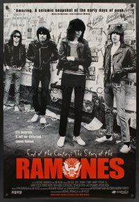 8z356 END OF THE CENTURY: THE STORY OF THE RAMONES arthouse 1sh '03 great image of legendary band!