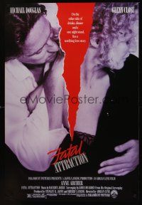 8z399 FATAL ATTRACTION 1sh '87 Michael Douglas, Glenn Close, a terrifying love story!