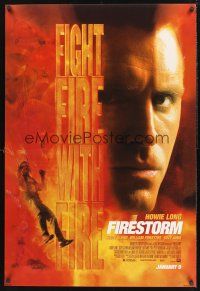 8z406 FIRESTORM style A advance 1sh '98 close-up of wildland forest firefighter Howie Long!