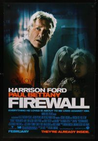 8z407 FIREWALL advance DS 1sh '06 Richard Loncraine directed, Harrison Ford, sexy Virginia Madsen
