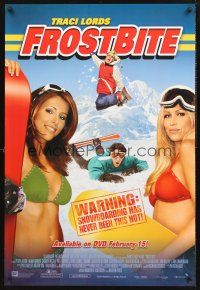 8z435 FROSTBITE video 1sh '05 Traci Lords comedy, sexy snowboarding bikini babes!