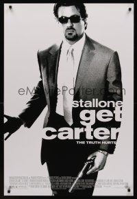 8z445 GET CARTER 1sh '00 great full-length image of Sylvester Stallone in cool shades w/gun!