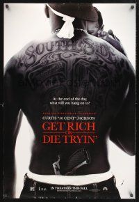 8z450 GET RICH OR DIE TRYIN' teaser DS 1sh '05 Curtis 50 Cent Jackson holding baby!