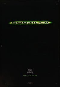 8z477 GODZILLA teaser DS 1sh '98 Matthew Broderick, Jean Reno, American re-make!