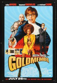 8z483 GOLDMEMBER advance DS 1sh '02 Mike Meyers as Austin Powers, sexy Beyonce Knowles!