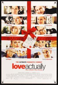 8z582 LOVE ACTUALLY DS 1sh '03 Hugh Grant, Neeson, Laura Linney, Keira Knightley & Rowan Atkinson!
