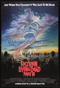 8z662 RETURN OF THE LIVING DEAD 2 advance 1sh '88 just when you thought it was safe to be dead!