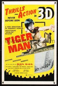 8z741 TIGER MAN 1sh '78 Matt Climber's 3-D thriller, Don Won in martial arts action!