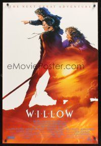 8z787 WILLOW int'l 1sh '88 George Lucas & Ron Howard directed, art of Kilmer & Joanne Whalley!