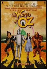 8z793 WIZARD OF OZ advance DS 1sh R98 Victor Fleming, Judy Garland all-time classic!