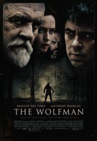 8z796 WOLFMAN DS 1sh '10 Benicio Del Toro, Anthony Hopkins, Emily Blunt & Hugo Weaving!
