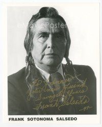 9a057 FRANK SOTONOMA SALSEDO signed 8x10 REPRO still '97 portrait of the Native American actor!