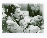 9a074 KIRK DOUGLAS signed 8x10 REPRO still '80s with Lana Turner from The Bad and the Beautiful!