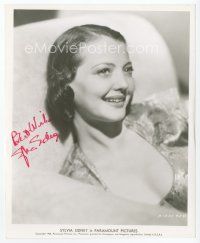 9a089 SYLVIA SIDNEY signed 8x10 REPRO still '80s great close up smiling portrait of the pretty star!