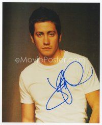 9a064 JAKE GYLLENHAAL signed color 8x10 REPRO still '03 waist-high portrait of the actor!
