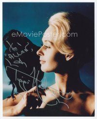 9a092 TIPPI HEDREN signed color 8x10 REPRO still '90s best close portrait from The Birds!