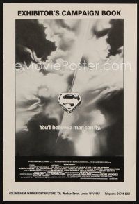 9a313 SUPERMAN English pressbook '78 comic book hero Christopher Reeve, Gene Hackman