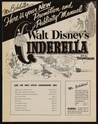 9a259 CINDERELLA pressbook R57 Walt Disney classic romantic musical fantasy cartoon!