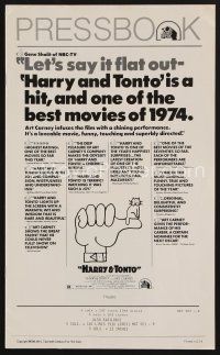 9a279 HARRY & TONTO pressbook '74 Paul Mazursky, Art Carney, Ellen Burstyn, Larry Hagman