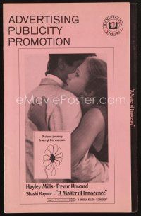 9a289 MATTER OF INNOCENCE pressbook '68 Hayley Mills w/makeup isn't the girl you thought you knew!