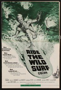 9a304 RIDE THE WILD SURF pressbook '64 ultimate posters for surfers to display on their wall!