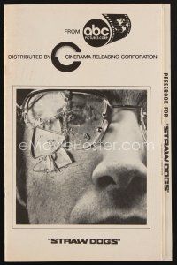 9a311 STRAW DOGS pressbook '72 directed by Sam Peckinpah, Dustin Hoffman