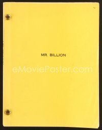 9a227 MR BILLION script April 19, 1976, screenplay by Ken Friedman and Jonathan Kaplan!