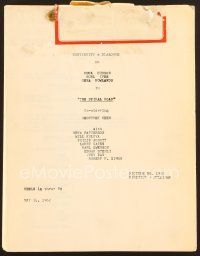 9a241 SPIRAL ROAD continuity & dialogue script May 14, 1962, screenplay by Mahin & Paterson!