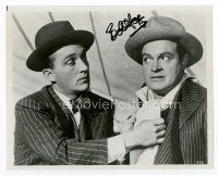 9a051 BOB HOPE signed 8x10 REPRO still '90 great close up of the comedian with Bing Crosby!