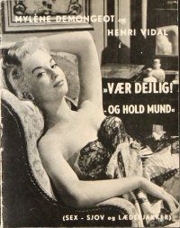 9a149 BE BEAUTIFUL BUT SHUT UP Danish program '59 different images of sexiest Mylene Demongeot!