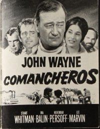9a155 COMANCHEROS Danish program '61 John Wayne, Lee Marvin, directed by Michael Curtiz!